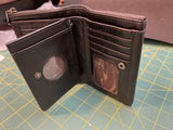 Leather Cap Badge Wallet