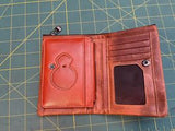 Leather Cap Badge Wallet